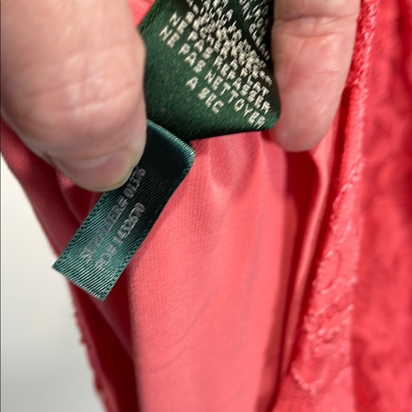 Ralph Lauren Ruched Wrap Sheath Dress in Peach Pink - Picture 7 of 8